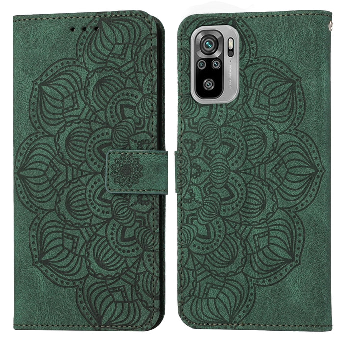 Estuche para teléfono de cuero con tapa en relieve de mandala, For Xiaomi Redmi Note 7 / Note 7 Pro, For Xiaomi Redmi 9, For Xiaomi Redmi 9A, For Xiaomi Redmi 9C / 10A, For Xiaomi Redmi 9T, For Xiaomi Redmi 10, For Xiaomi Redmi 10C                     ...