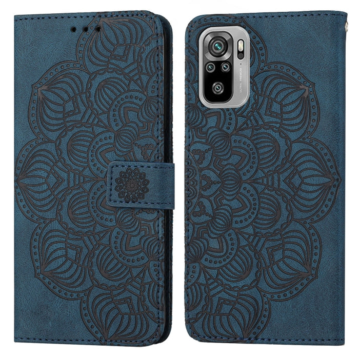 Estuche para teléfono de cuero con tapa en relieve de mandala, For Xiaomi Redmi Note 7 / Note 7 Pro, For Xiaomi Redmi 9, For Xiaomi Redmi 9A, For Xiaomi Redmi 9C / 10A, For Xiaomi Redmi 9T, For Xiaomi Redmi 10, For Xiaomi Redmi 10C                     ...