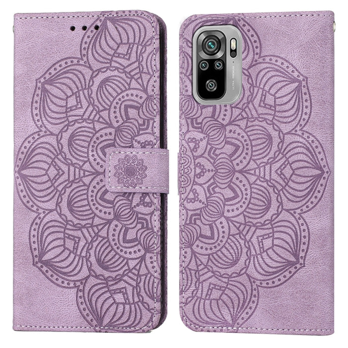 Estuche para teléfono de cuero con tapa en relieve de mandala, For Xiaomi Redmi Note 7 / Note 7 Pro, For Xiaomi Redmi 9, For Xiaomi Redmi 9A, For Xiaomi Redmi 9C / 10A, For Xiaomi Redmi 9T, For Xiaomi Redmi 10, For Xiaomi Redmi 10C                     ...