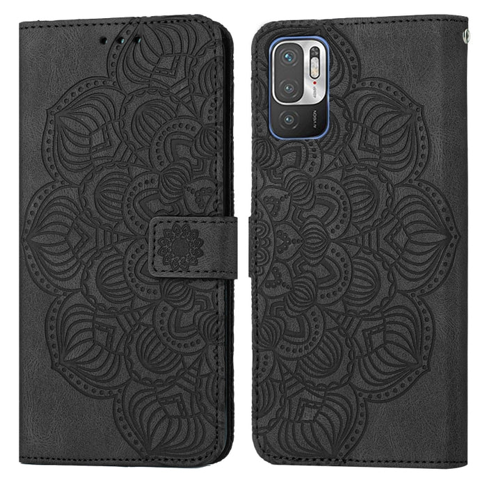 Estuche para teléfono de cuero con tapa en relieve de mandala, For Xiaomi Redmi Note 7 / Note 7 Pro, For Xiaomi Redmi 9, For Xiaomi Redmi 9A, For Xiaomi Redmi 9C / 10A, For Xiaomi Redmi 9T, For Xiaomi Redmi 10, For Xiaomi Redmi 10C                     ...