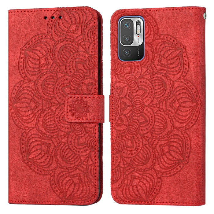 Estuche para teléfono de cuero con tapa en relieve de mandala, For Xiaomi Redmi Note 7 / Note 7 Pro, For Xiaomi Redmi 9, For Xiaomi Redmi 9A, For Xiaomi Redmi 9C / 10A, For Xiaomi Redmi 9T, For Xiaomi Redmi 10, For Xiaomi Redmi 10C                     ...