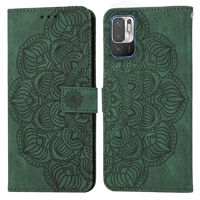 Estuche para teléfono de cuero con tapa en relieve de mandala, For Xiaomi Redmi Note 7 / Note 7 Pro, For Xiaomi Redmi 9, For Xiaomi Redmi 9A, For Xiaomi Redmi 9C / 10A, For Xiaomi Redmi 9T, For Xiaomi Redmi 10, For Xiaomi Redmi 10C                     ...