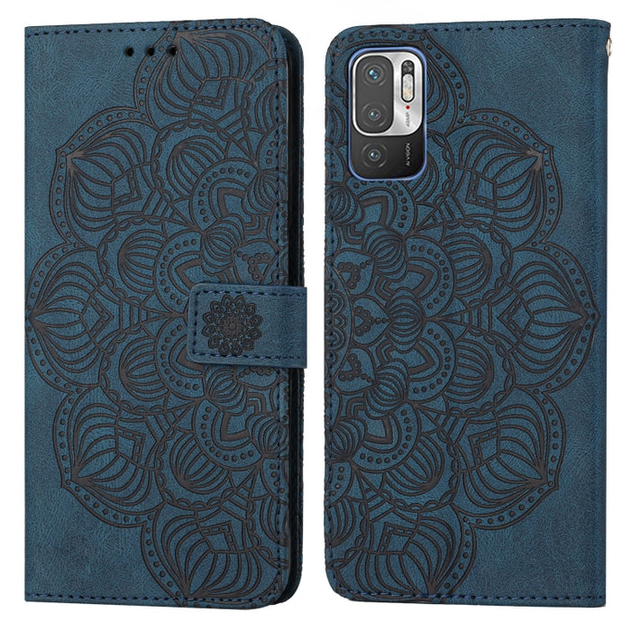 Estuche para teléfono de cuero con tapa en relieve de mandala, For Xiaomi Redmi Note 7 / Note 7 Pro, For Xiaomi Redmi 9, For Xiaomi Redmi 9A, For Xiaomi Redmi 9C / 10A, For Xiaomi Redmi 9T, For Xiaomi Redmi 10, For Xiaomi Redmi 10C                     ...