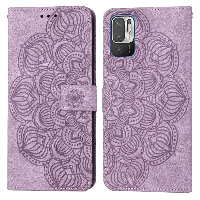 Estuche para teléfono de cuero con tapa en relieve de mandala, For Xiaomi Redmi Note 7 / Note 7 Pro, For Xiaomi Redmi 9, For Xiaomi Redmi 9A, For Xiaomi Redmi 9C / 10A, For Xiaomi Redmi 9T, For Xiaomi Redmi 10, For Xiaomi Redmi 10C                     ...