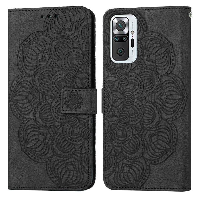Estuche para teléfono de cuero con tapa en relieve de mandala, For Xiaomi Redmi Note 7 / Note 7 Pro, For Xiaomi Redmi 9, For Xiaomi Redmi 9A, For Xiaomi Redmi 9C / 10A, For Xiaomi Redmi 9T, For Xiaomi Redmi 10, For Xiaomi Redmi 10C                     ...