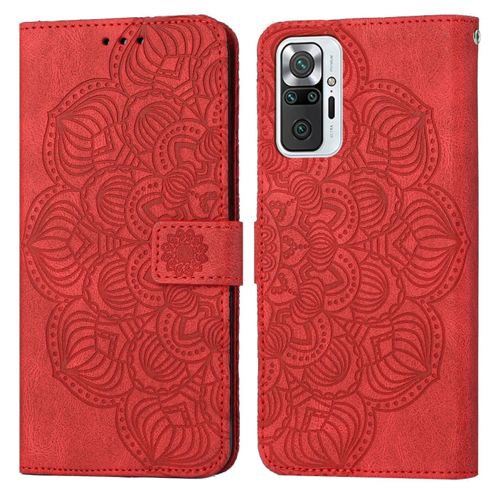 Estuche para teléfono de cuero con tapa en relieve de mandala, For Xiaomi Redmi Note 7 / Note 7 Pro, For Xiaomi Redmi 9, For Xiaomi Redmi 9A, For Xiaomi Redmi 9C / 10A, For Xiaomi Redmi 9T, For Xiaomi Redmi 10, For Xiaomi Redmi 10C                     ...