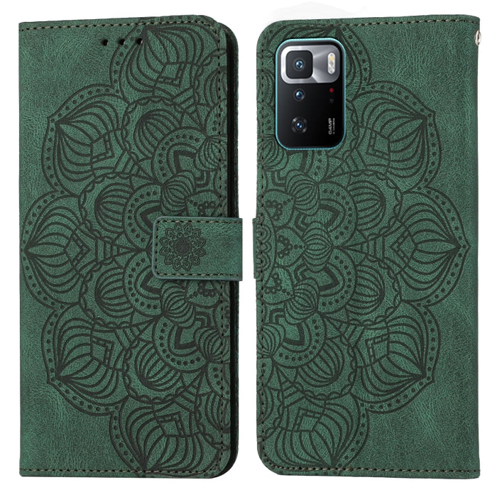 Estuche para teléfono de cuero con tapa en relieve de mandala, For Xiaomi Redmi Note 7 / Note 7 Pro, For Xiaomi Redmi 9, For Xiaomi Redmi 9A, For Xiaomi Redmi 9C / 10A, For Xiaomi Redmi 9T, For Xiaomi Redmi 10, For Xiaomi Redmi 10C                     ...
