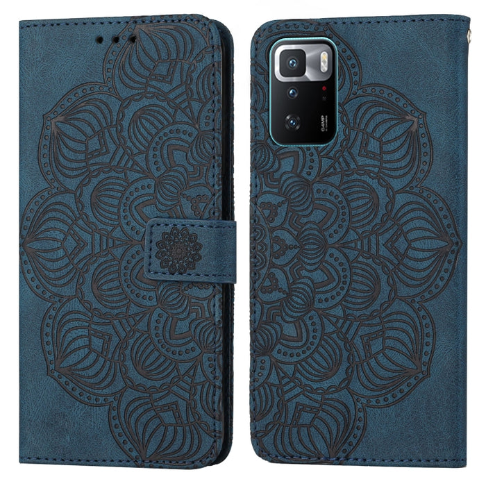 Estuche para teléfono de cuero con tapa en relieve de mandala, For Xiaomi Redmi Note 7 / Note 7 Pro, For Xiaomi Redmi 9, For Xiaomi Redmi 9A, For Xiaomi Redmi 9C / 10A, For Xiaomi Redmi 9T, For Xiaomi Redmi 10, For Xiaomi Redmi 10C                     ...
