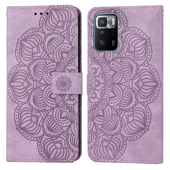 Estuche para teléfono de cuero con tapa en relieve de mandala, For Xiaomi Redmi Note 7 / Note 7 Pro, For Xiaomi Redmi 9, For Xiaomi Redmi 9A, For Xiaomi Redmi 9C / 10A, For Xiaomi Redmi 9T, For Xiaomi Redmi 10, For Xiaomi Redmi 10C                     ...