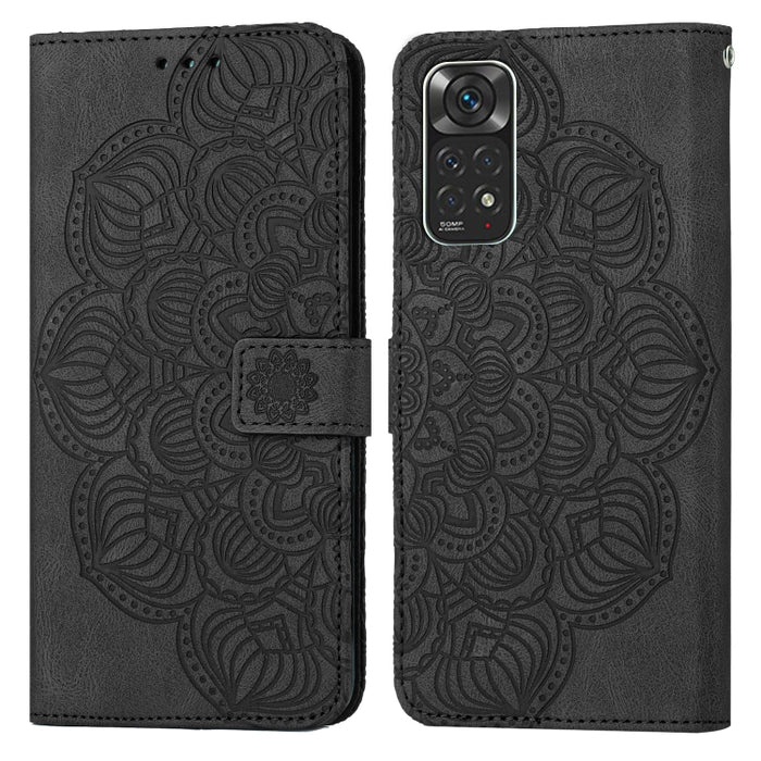 Estuche para teléfono de cuero con tapa en relieve de mandala, For Xiaomi Redmi Note 7 / Note 7 Pro, For Xiaomi Redmi 9, For Xiaomi Redmi 9A, For Xiaomi Redmi 9C / 10A, For Xiaomi Redmi 9T, For Xiaomi Redmi 10, For Xiaomi Redmi 10C                     ...