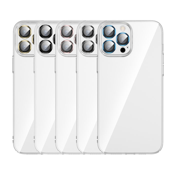 Caja de teléfono transparente para PC con película de lente