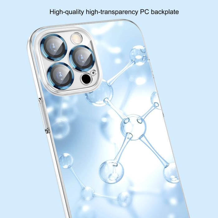 Caja de teléfono transparente para PC con película de lente
