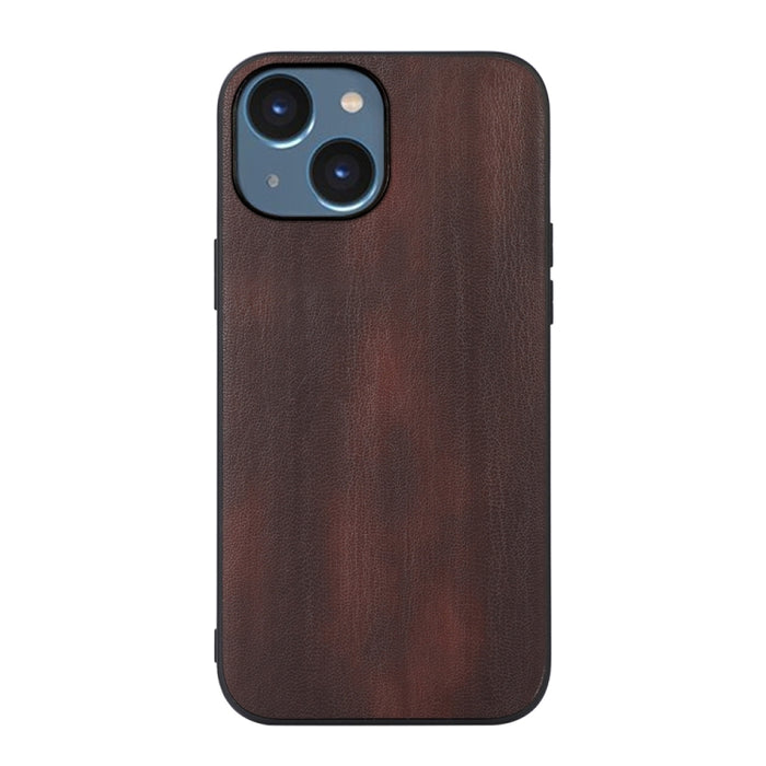 Funda de teléfono PU con textura de vaca amarilla