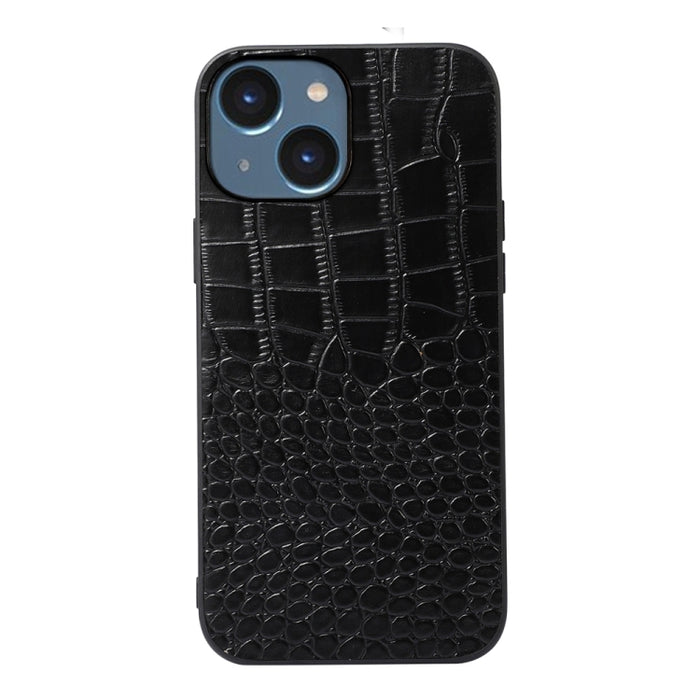 Estuche de cuero de piel de vaca con capa superior de cocodrilo