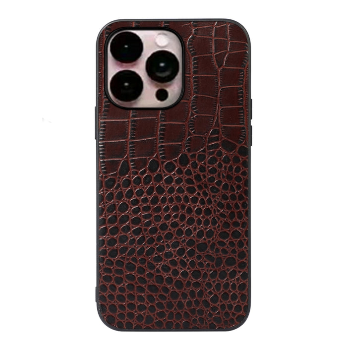 Estuche de cuero de piel de vaca con capa superior de cocodrilo