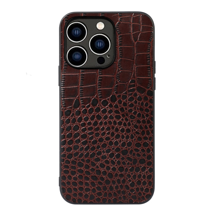Estuche de cuero de piel de vaca con capa superior de cocodrilo