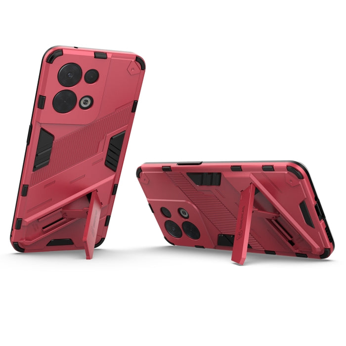 Punk Armor 2 en 1 PC + TPU Estuche para teléfono a prueba de golpes con soporte invisible, For OPPO Reno8, For OPPO Reno8 Pro, For OPPO Reno8 Pro+, For Xiaomi Poco M4 5G