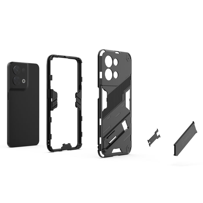 Punk Armor 2 en 1 PC + TPU Estuche para teléfono a prueba de golpes con soporte invisible, For OPPO Reno8, For OPPO Reno8 Pro, For OPPO Reno8 Pro+, For Xiaomi Poco M4 5G