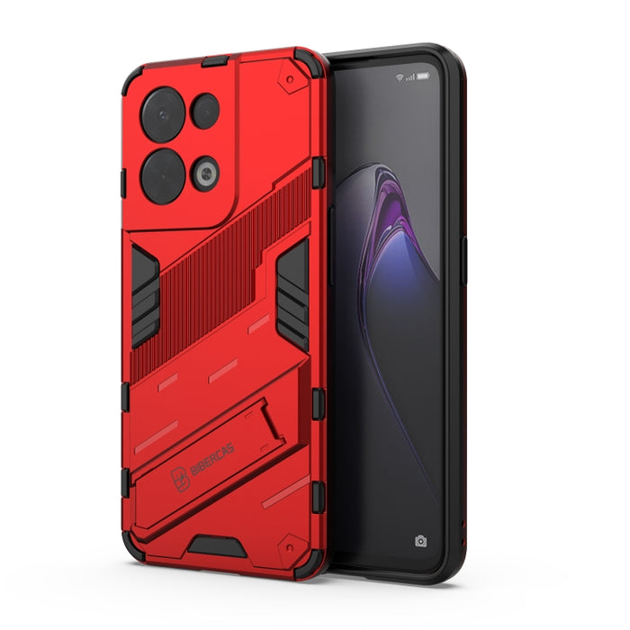 Punk Armor 2 en 1 PC + TPU Estuche para teléfono a prueba de golpes con soporte invisible, For OPPO Reno8, For OPPO Reno8 Pro, For OPPO Reno8 Pro+, For Xiaomi Poco M4 5G