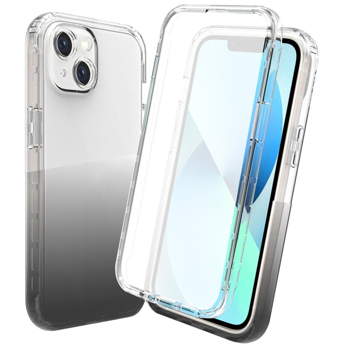 Estuche para teléfono degradado transparente a prueba de golpes de cuerpo completo