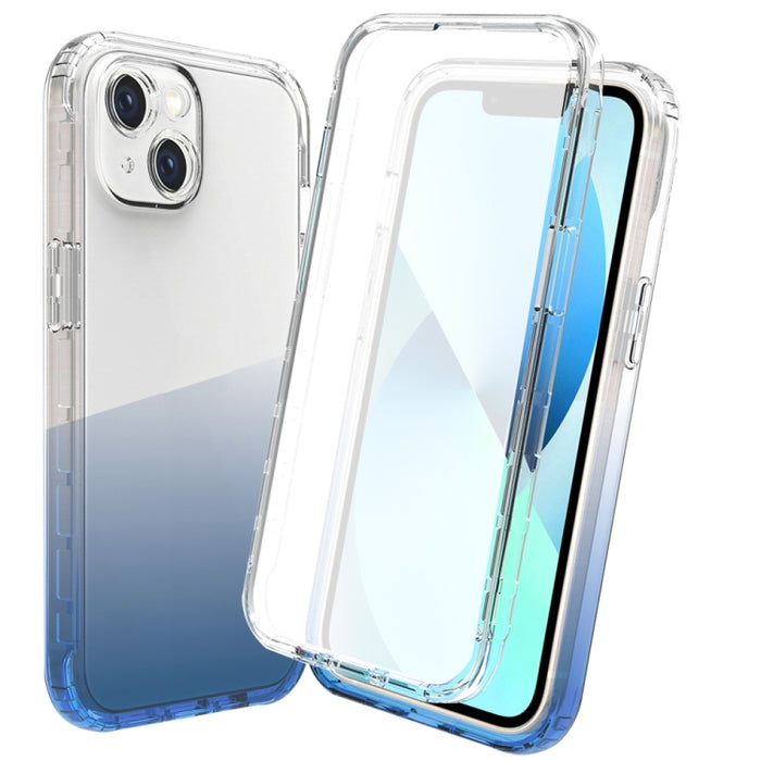Estuche para teléfono degradado transparente a prueba de golpes de cuerpo completo