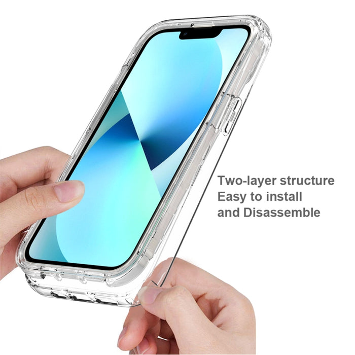 Estuche para teléfono degradado transparente a prueba de golpes de cuerpo completo