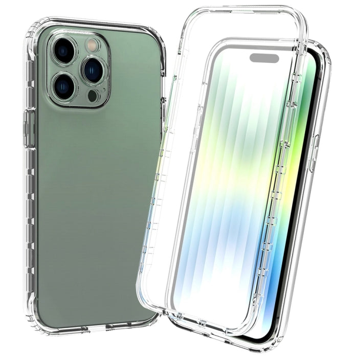 Estuche para teléfono degradado transparente a prueba de golpes de cuerpo completo