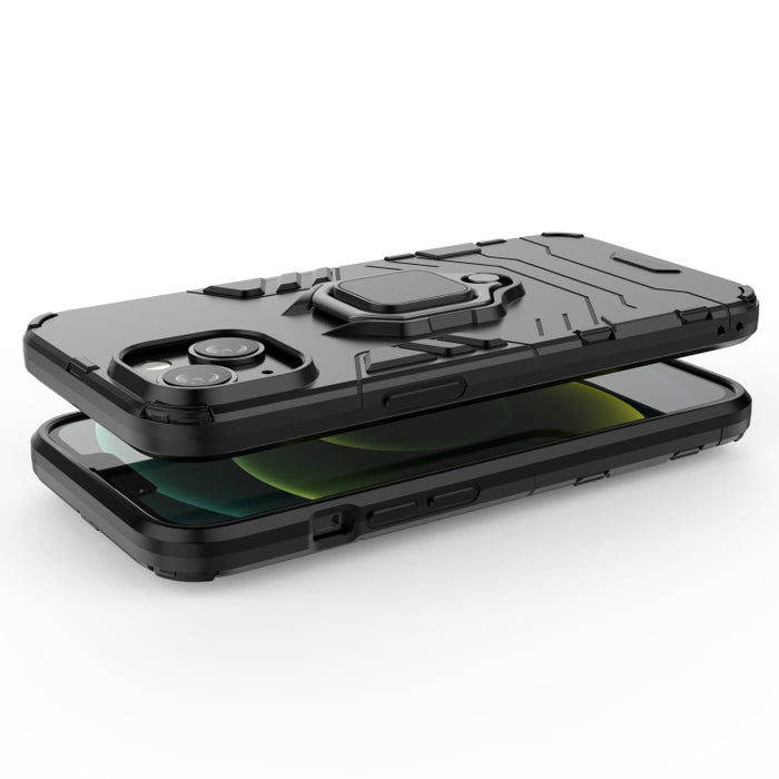 Caja del teléfono con soporte de anillo magnético PC + TPU