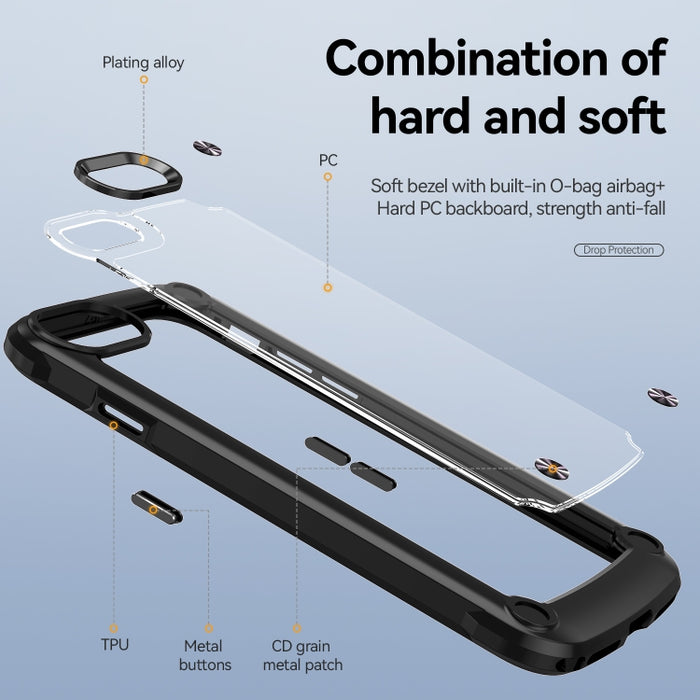 Caja del teléfono de protección de lente de TPU + PC, For iPhone SE 2022 / SE 2020 / 8 / 7