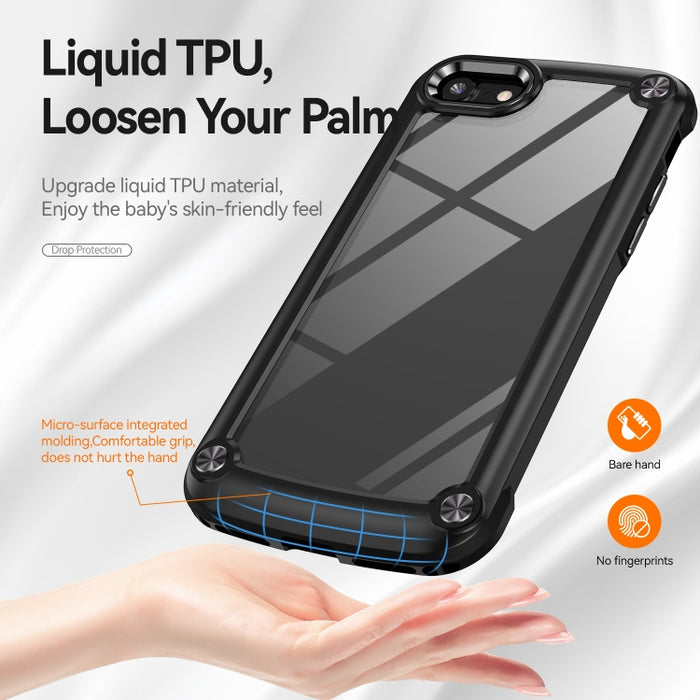 Caja del teléfono de protección de lente de TPU + PC, For iPhone SE 2022 / SE 2020 / 8 / 7