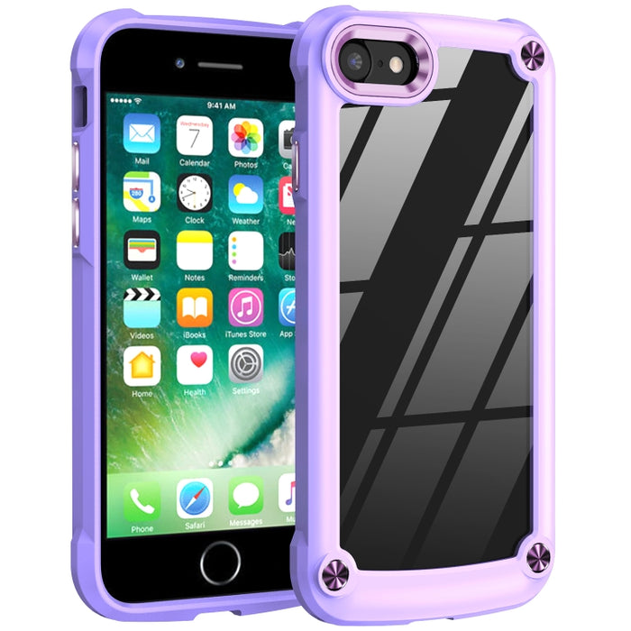 Caja del teléfono de protección de lente de TPU + PC, For iPhone SE 2022 / SE 2020 / 8 / 7