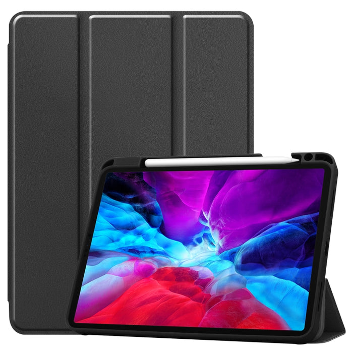 Custer Pattern Pure Color TPU Smart Tablet Holster con función de suspensión y soporte triple y ranura para bolígrafo