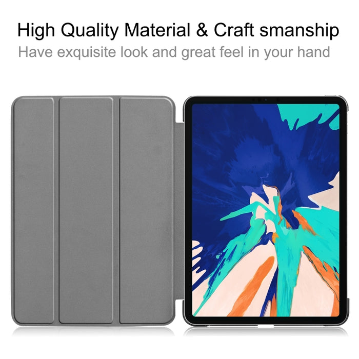 Custer Pattern TPU Smart Tablet Holster con función de suspensión y soporte de tres pliegues y ranura para bolígrafo