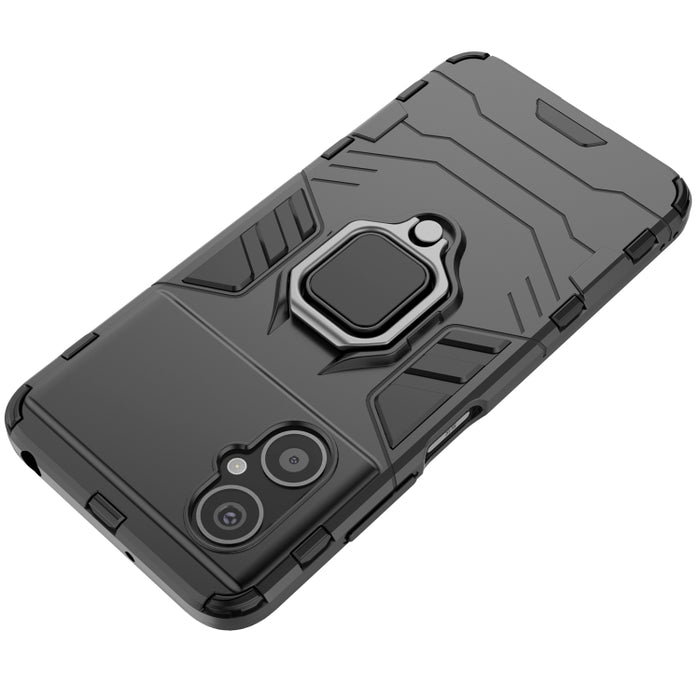 Caja de teléfono PC + TPU a prueba de golpes con soporte de anillo magnético, For Xiaomi Poco M4 5G / Poco M5 5G / 4G