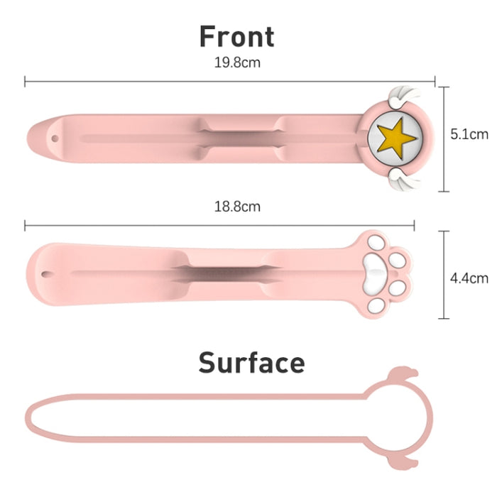 Portalápices de dibujos animados magnéticos de silicona Stylus