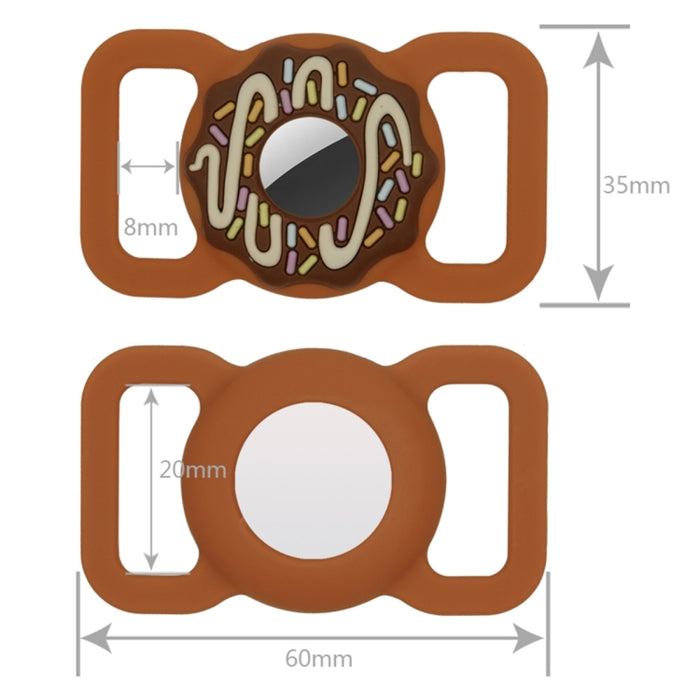 Donut Pet Collar antiarañazos a prueba de golpes cubierta de silicona para AirTag
