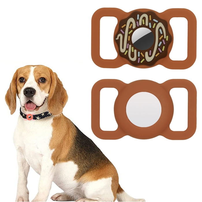 Donut Pet Collar antiarañazos a prueba de golpes cubierta de silicona para AirTag