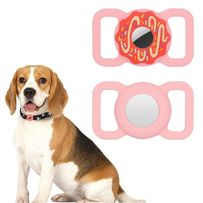 Donut Pet Collar antiarañazos a prueba de golpes cubierta de silicona para AirTag