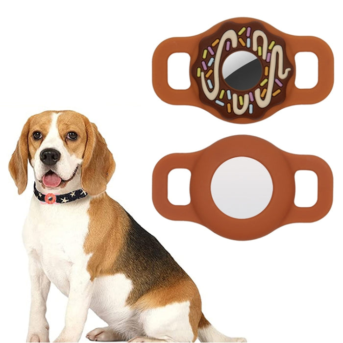 Donut Pet Collar antiarañazos a prueba de golpes cubierta de silicona para AirTag
