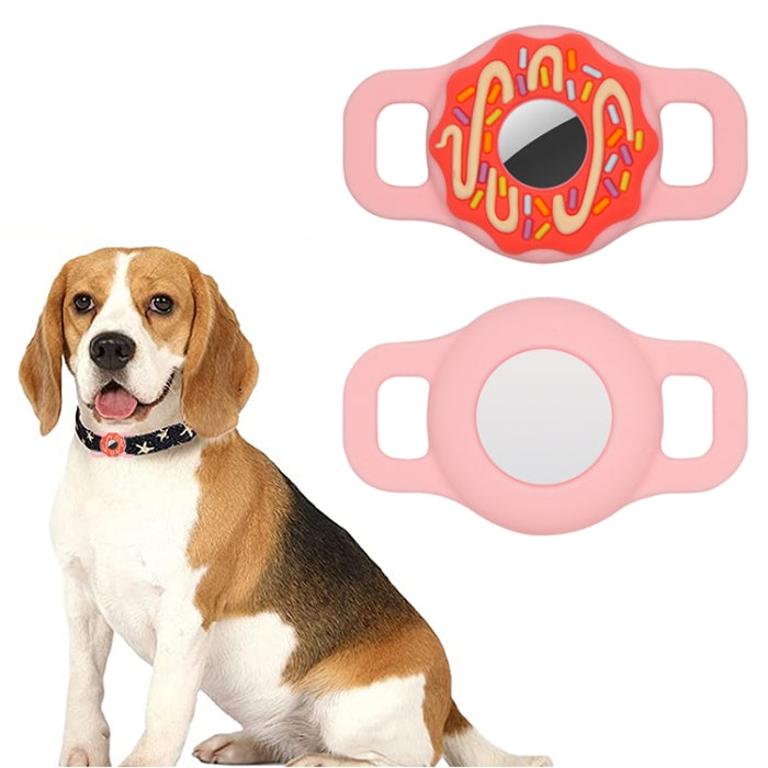 Donut Pet Collar antiarañazos a prueba de golpes cubierta de silicona para AirTag
