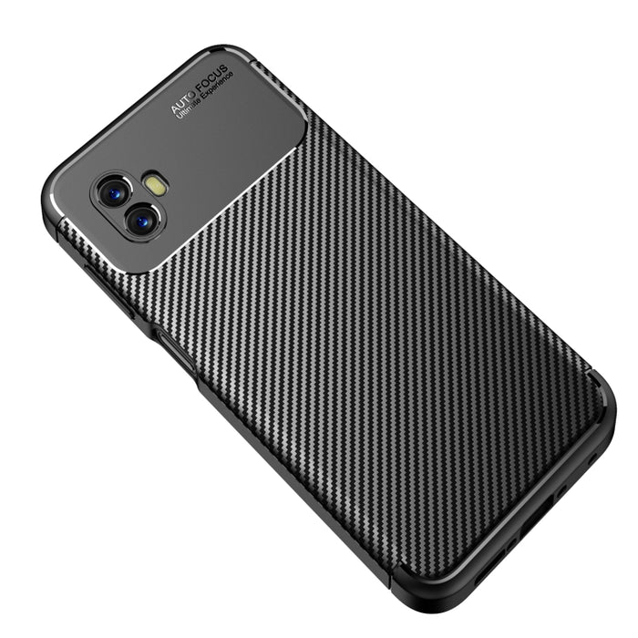 Caja de teléfono TPU a prueba de golpes con textura de fibra de carbono con orificio preciso, For Xiaomi Poco M4 5G, For Samsung Galaxy Xcover6 Pro