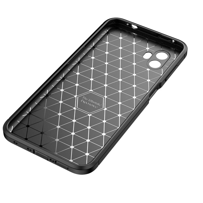 Caja de teléfono TPU a prueba de golpes con textura de fibra de carbono con orificio preciso, For Xiaomi Poco M4 5G, For Samsung Galaxy Xcover6 Pro