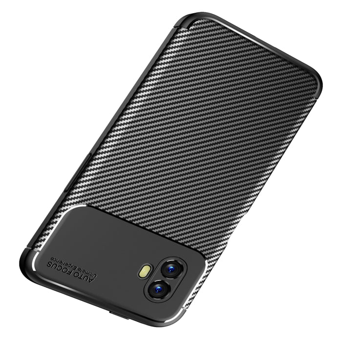 Caja de teléfono TPU a prueba de golpes con textura de fibra de carbono con orificio preciso, For Xiaomi Poco M4 5G, For Samsung Galaxy Xcover6 Pro