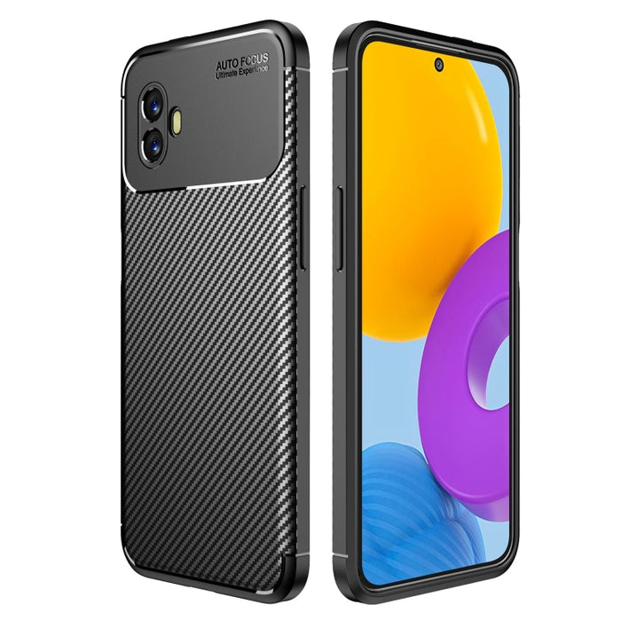 Caja de teléfono TPU a prueba de golpes con textura de fibra de carbono con orificio preciso, For Xiaomi Poco M4 5G, For Samsung Galaxy Xcover6 Pro