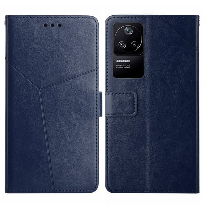 Estuche para teléfono de cuero con tapa horizontal y costuras en Y, For Xiaomi Poco F4 5G, For Xiaomi Poco X4 GT