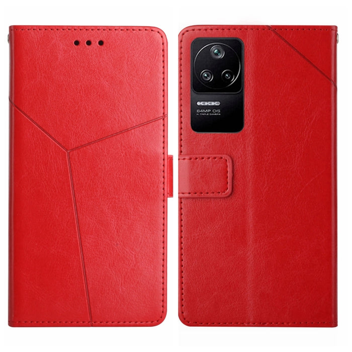 Estuche para teléfono de cuero con tapa horizontal y costuras en Y, For Xiaomi Poco F4 5G, For Xiaomi Poco X4 GT