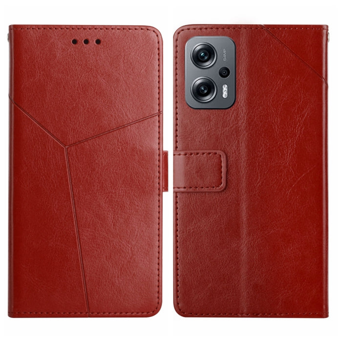 Estuche para teléfono de cuero con tapa horizontal y costuras en Y, For Xiaomi Poco F4 5G, For Xiaomi Poco X4 GT