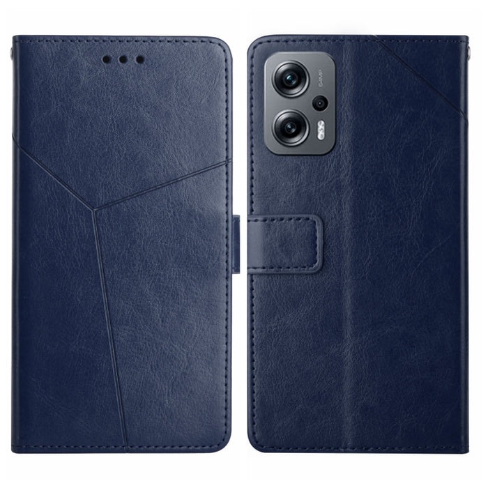 Estuche para teléfono de cuero con tapa horizontal y costuras en Y, For Xiaomi Poco F4 5G, For Xiaomi Poco X4 GT