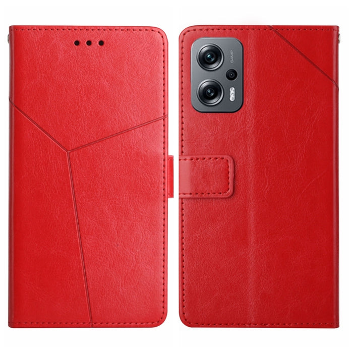Estuche para teléfono de cuero con tapa horizontal y costuras en Y, For Xiaomi Poco F4 5G, For Xiaomi Poco X4 GT