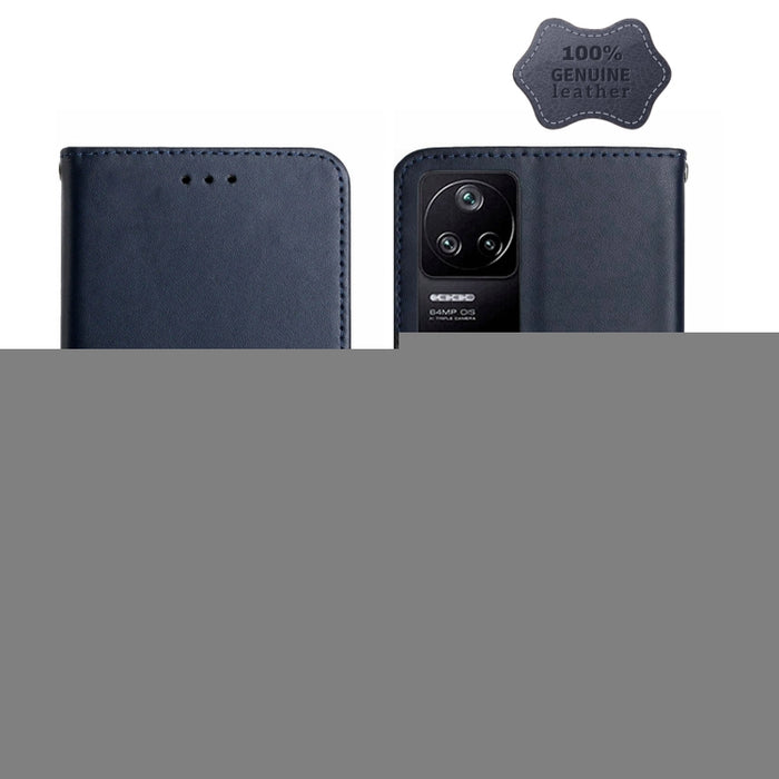 Estuche para teléfono con tapa horizontal a prueba de huellas dactilares de cuero genuino, For Xiaomi Poco F4 5G, For Xiaomi Poco X4 GT